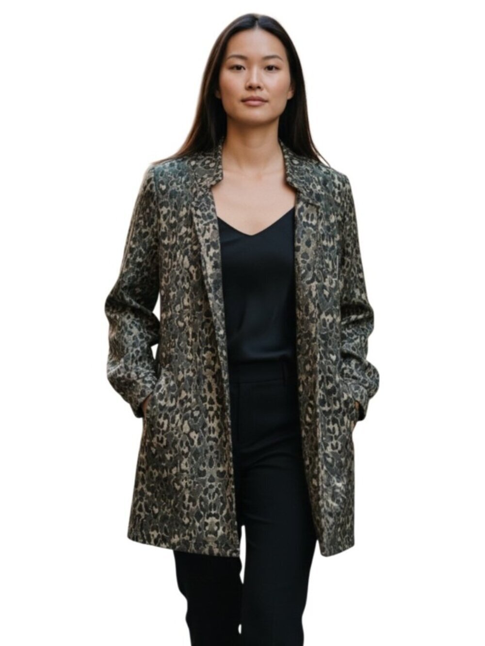 Vero Moda Brushed Animal Print Unlined Jacket~Size XS~Stitch Fix NWT  L12 02